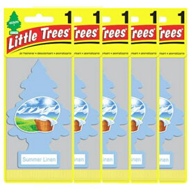 Little Trees リトルツリー エアフレッシュナー Summer Linen サマーリネン 5枚セット Made in USA 車用 芳香剤