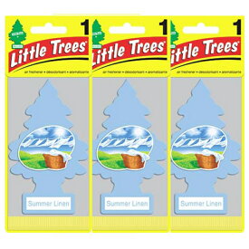 リトルツリー エアフレッシュナー Little Trees サマーリネン 3枚セット Made in USA 車用 芳香剤