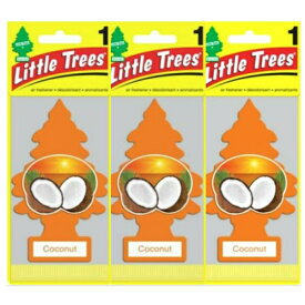 リトルツリー エアフレッシュナー Little Trees ココナッツ 3枚セット Made in USA 車用 芳香剤