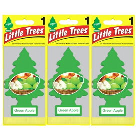 Little Trees リトルツリー エア フレッシュナー 釣り下げ式 Green Apple グリーン・アップル USDM3枚 セット