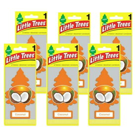 Little Trees リトルツリーエアリフレッシュナー Coconut ココナッツ 6枚セット　 Made in USA 車用 芳香剤