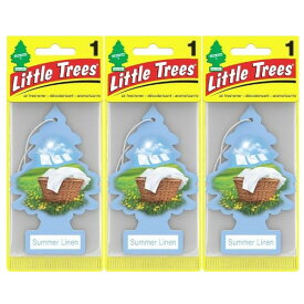リトルツリー エアフレッシュナー Little Trees サマーリネン 3枚セット Made in USA 車用 芳香剤