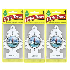 リトルツリー エアフレッシュナー Little Trees トゥルー・ノース 3枚セット Made in USA 車用 芳香剤