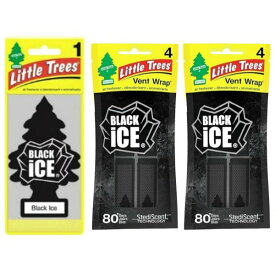 リトルツリー エアフレッシュナー1枚 ・Black Ice ブラック・アイス ヴェンド・ラップ 2パックセット