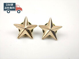 星 五角形 ピンバッジ ピンズ 2個セット ジャケット シャツ おしゃれ スター ゴールド シルバー