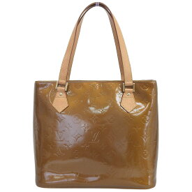 【本物保証】 ルイヴィトン LOUIS VUITTON モノグラム ヴェルニ ヒューストン M91122 トートバッグ ショルダーバッグ ブロンズ 【中古】
