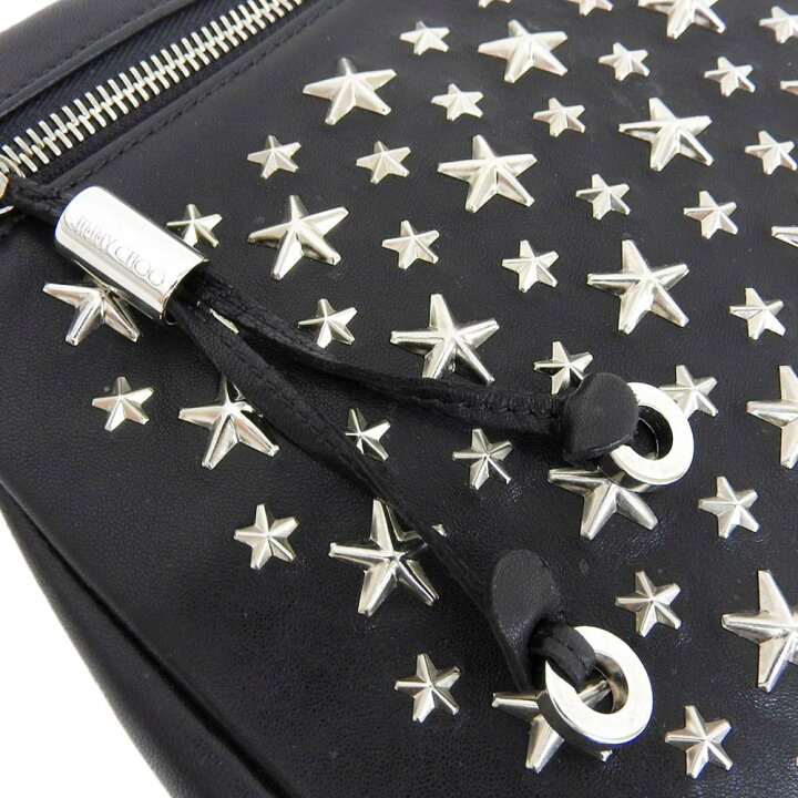 JIMMY CHOO/フィリッパ スタースタッズ クラッチバッグ》 Aランク 