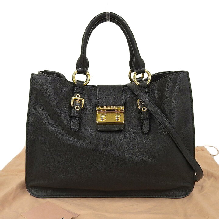 楽天市場】【8/1 P2倍】【本物保証】 布袋付 美品 ミュウミュウ MIUMIU 