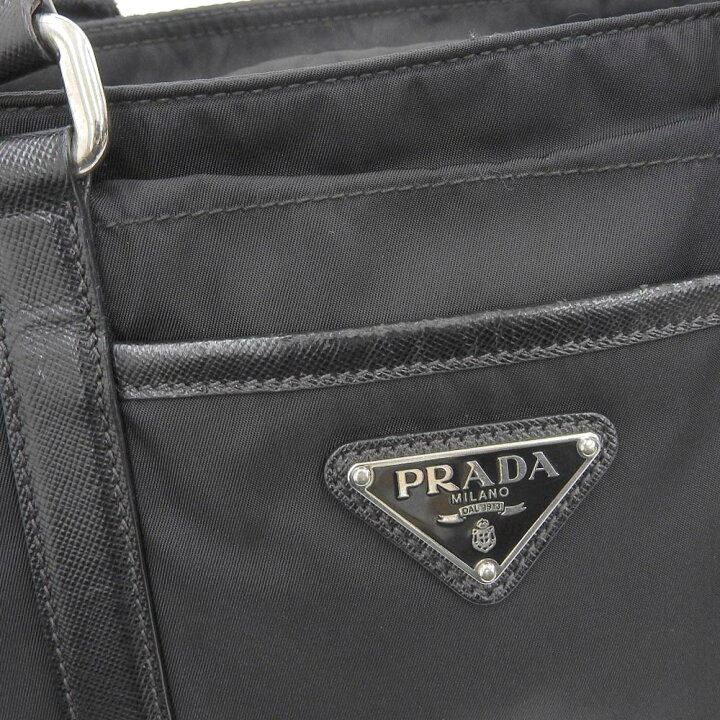 楽天市場】【本物保証】 プラダ PRADA ナイロン ハンドバッグ 黒 