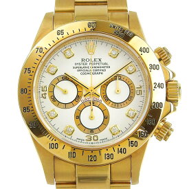 【本物保証】 超美品 ロレックス ROLEX デイトナ エルプリメロ メンズ 自動巻き オートマ 腕時計 8Pダイヤ 白文字盤 U番 16528G 162g 希少 【中古】