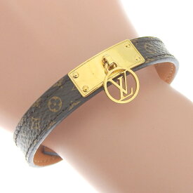 【本物保証】 箱・布袋付 超美品 ルイヴィトン LOUIS VUITTON モノグラム ブラスレ ロゴマニア ブレスレット M4150 【中古】