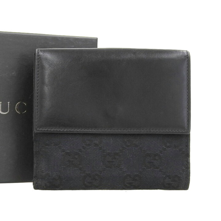 楽天市場】【本物保証】 箱付 グッチ GUCCI ロゴ ダブルホック 二  