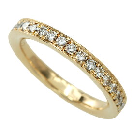 【本物保証】 新品同様 ハーフエタニティ リング 指輪 K18YG メレダイヤモンド 0.36ct 11号 一連 一文字 ノーブランド No brand 【中古】
