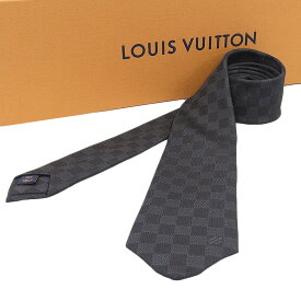 【本物保証】 箱・保付 新品同様 ルイヴィトン LOUIS VUITTON ダミエ クラヴァット クラシック ネクタイ ノワール M78752 【中古】