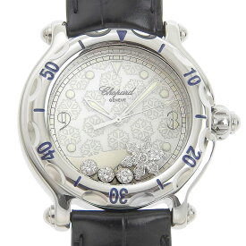 【本物保証】 新品同様 ショパール CHOPARD ハッピースポーツ スノーフレーク デイト メンズ 腕時計 ムービングダイヤ 1001190 8347 【中古】