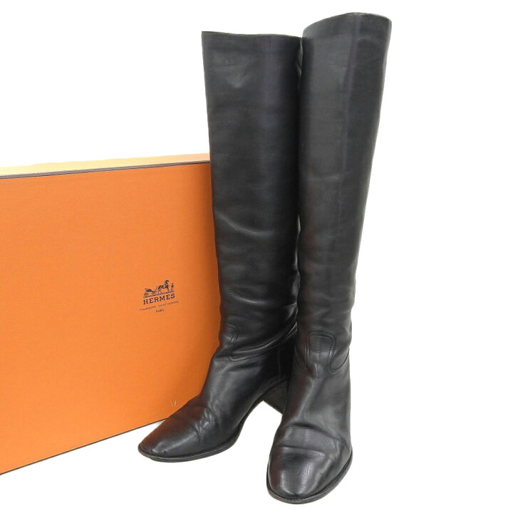 楽天市場】【本物保証】 箱付 エルメス HERMES ロングブーツ 靴 レザー  