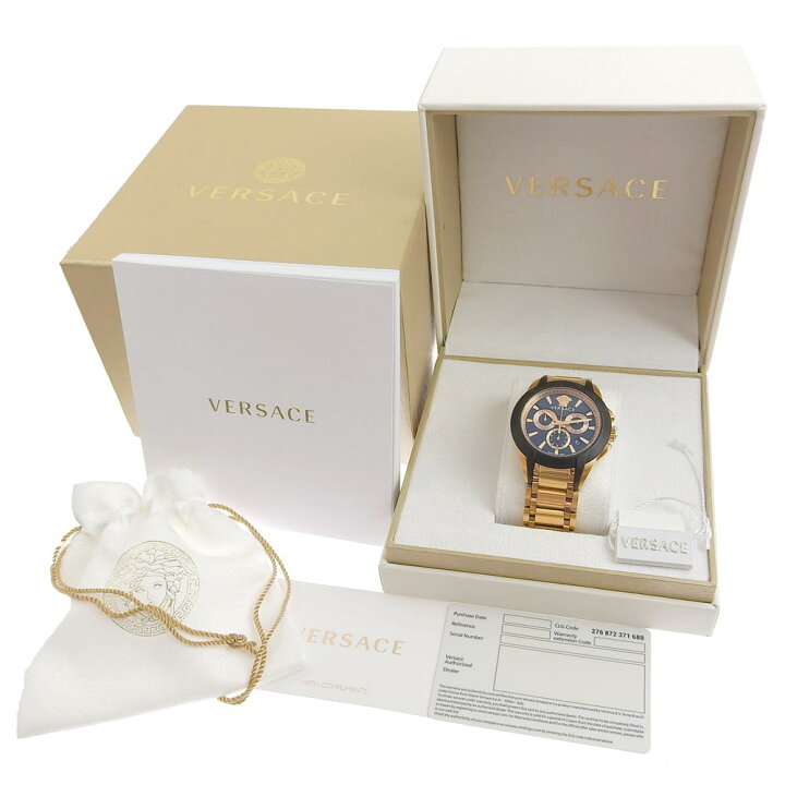 楽天市場】【本物保証】 箱・保付 超美品 ヴェルサーチ VERSACE メンズ 