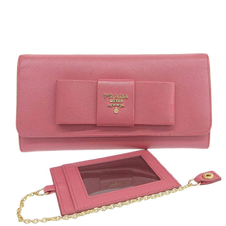 楽天市場】【本物保証】 プラダ PRADA サフィアーノ レザー リボン  
