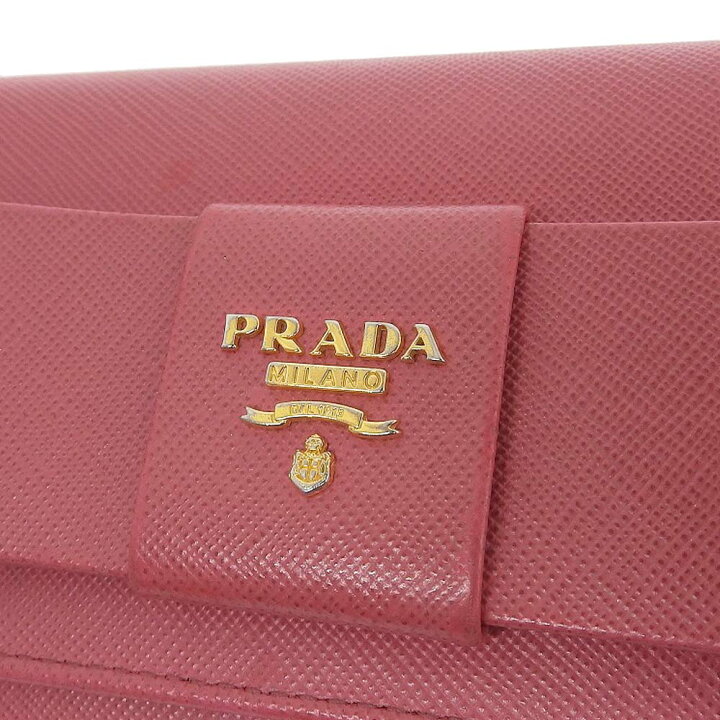 楽天市場】【本物保証】 プラダ PRADA サフィアーノ レザー リボン  