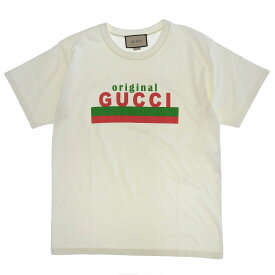 【本物保証】 超美品 グッチ GUCCI オーバーサイズ ロゴ Tシャツ ホワイト 白 616036 XJCOQ XS メンズ 【中古】