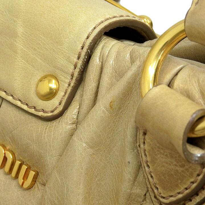 楽天市場】【本物保証】 布袋付 超美品 ミュウミュウ MIUMIU 