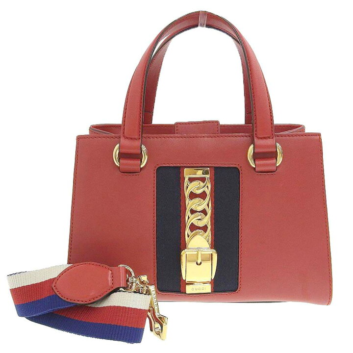 楽天市場】【8/1 P2倍】【本物保証】 美品 グッチ GUCCI シルヴィ 2WAY  