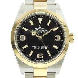 【本物保証】 箱・保付 超美品 ロレックス ROLEX スポーツモデル エクスプローラ1 メンズ 自動巻き 腕時計 コンビ 124273 ランダム番 【中古】