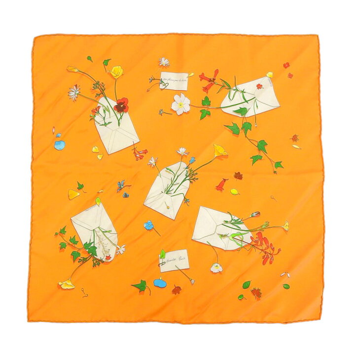 楽天市場】【本物保証】 美品 エルメス HERMES カレ42 プチスカーフ 花 