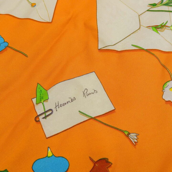 楽天市場】【本物保証】 美品 エルメス HERMES カレ42 プチスカーフ 花  
