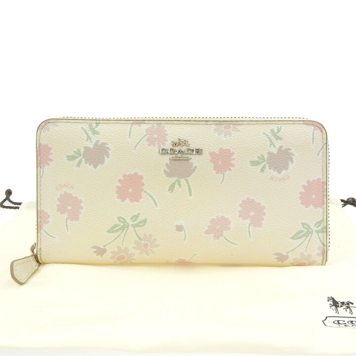 楽天市場】【本物保証】 布袋付 コーチ COACH 花柄 フラワー ラウンド 