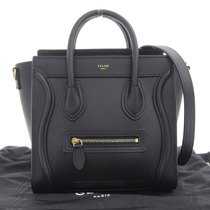 楽天市場】【本物保証】 布袋付 超美品 セリーヌ CELINE ラゲージ ナノ  