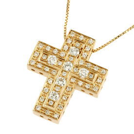 【本物保証】 美品 ダミアーニ DAMIANI ベルエポック クロス 十字架 ネックレス K18PG メレダイヤモンド 人気 定番 【中古】
