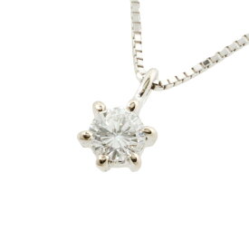 【本物保証】 鑑付 新品同様 タサキ TASAKI 一粒ダイヤモンド ネックレス K18WG ダイヤモンド 0.22ct シンプル 定番 【中古】