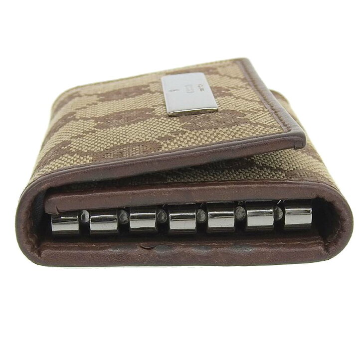 楽天市場】【本物保証】 箱付 グッチ GUCCI GGキャンバス キーケース6  