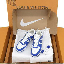 【本物保証】 箱・布袋付 新品同様 ルイヴィトン LOUIS VUITTON×ナイキ NIKE モノグラムコラボ エアフォース1 スニーカー 7 1/2 1A9VAO 【中古】