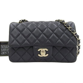 【本物保証】 保付 超美品 シャネル CHANEL ミニマトラッセ20 ココマーク ロゴ チェーンショルダーバッグ ブラック シール付 30番台 A69900 【中古】