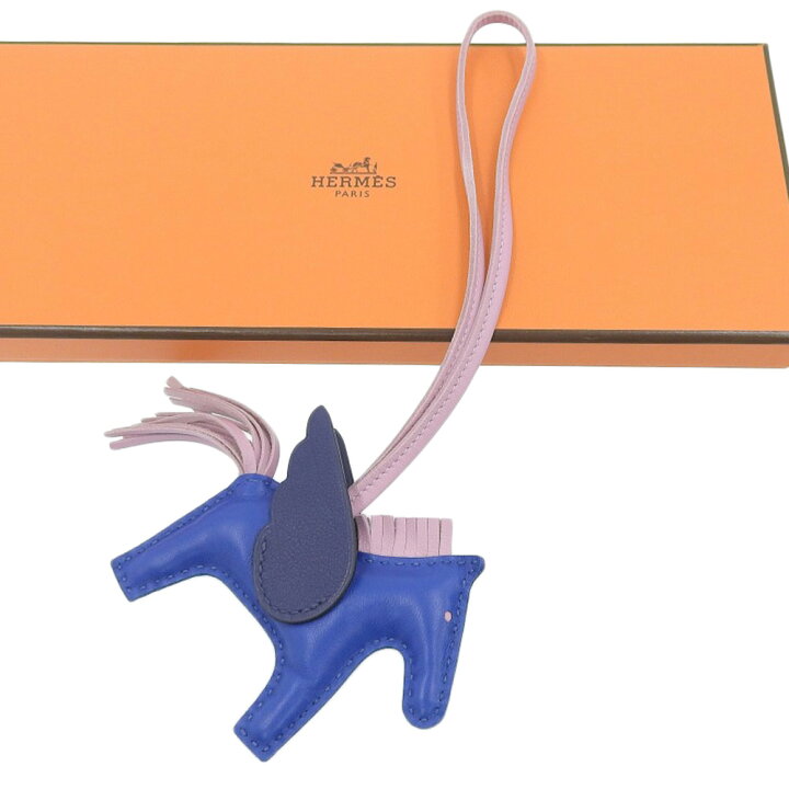 HERMES エルメス ペガサスPMZ刻印 チャーム オレンジ アニョーミロ