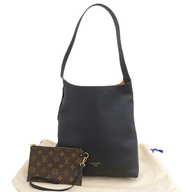 【本物保証】 布袋付 新品同様 ルイヴィトン LOUIS VUITTON ロウキーホーボーMM M24856 ショルダーバッグ 2WAYバッグ レザー ノワール 【中古】