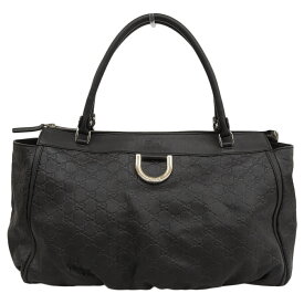 【本物保証】 希少 レア 超美品 グッチ GUCCI グッチシマ ボストンバッグ ロゴ ハンドバッグ 190248 204991 バッグ レザー ブラック 黒 【中古】