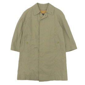 【本物保証】 超美品 バーバリー BURBERRY ノバチェック ステンカラーコート 160 メンズ アウター コットン カーキ トレンチコート 【中古】