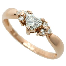 【本物保証】 新品同様 リング 指輪 2.0g K18PG ハートダイヤモンド 0.16ct メレダイヤモンド 0.08ct 12号 ノーブランド No brand 【中古】