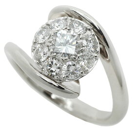【本物保証】 新品同様 リング 指輪 7.6g プラチナ Pt900 ダイヤモンド 0.39ct メレダイヤモンド 0.56ct 10号 (実寸11.5号) ノーブランド 【中古】
