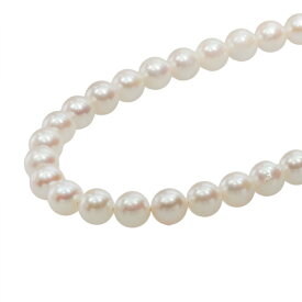 【本物保証】 鑑付 超美品 ネックレス 約36.7g シルバー環 アコヤパール 約7.5～8.0ミリ あこや真珠 冠婚葬祭 ノーブランド No brand 【中古】