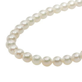 【本物保証】 鑑付 超美品 ネックレス 約39.3g シルバー環 アコヤパール 約8.0～8.5ミリ あこや真珠 冠婚葬祭 ノーブランド No brand 【中古】
