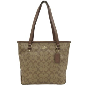 【本物保証】 超美品 コーチ COACH シグネチャー トートバッグ F58294 ハンドバッグ ブラウン 【中古】