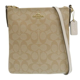 【本物保証】 新品同様 コーチ COACH シグネチャー ロゴ 斜め掛け ショルダーバッグ F58309 ベージュ 【中古】