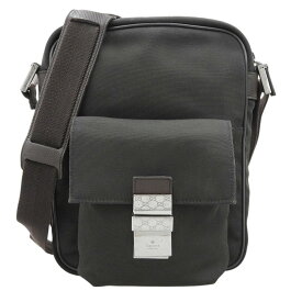 【本物保証】 グッチ GUCCI ショルダーバッグ 斜め掛け145866 492174 ナイロン ダークブラウン 【中古】