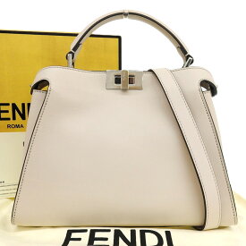 【本物保証】 箱・布袋・保付 超美品 フェンディ FENDI ピーカブー アイコニック エッセンシャリー 8BN302 SMQ F11C9 2WAYバッグ レザー 【中古】