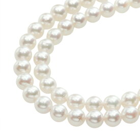 【本物保証】 鑑付 超美品 ロングネックレス 約61.5g シルバー環 アコヤ真珠 約7.0ミリ～約7.5ミリ アコヤパール 冠婚葬祭 ノーブランド 【中古】