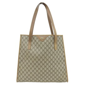 【本物保証】 グッチ GUCCI GGプラス オールドグッチ ハンドバッグ 56 02 998 ヴィンテージ トートバッグ ベージュ系 GG柄 【中古】